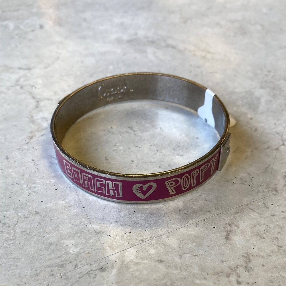 Coach Poppy Pink Bangle Bracelet